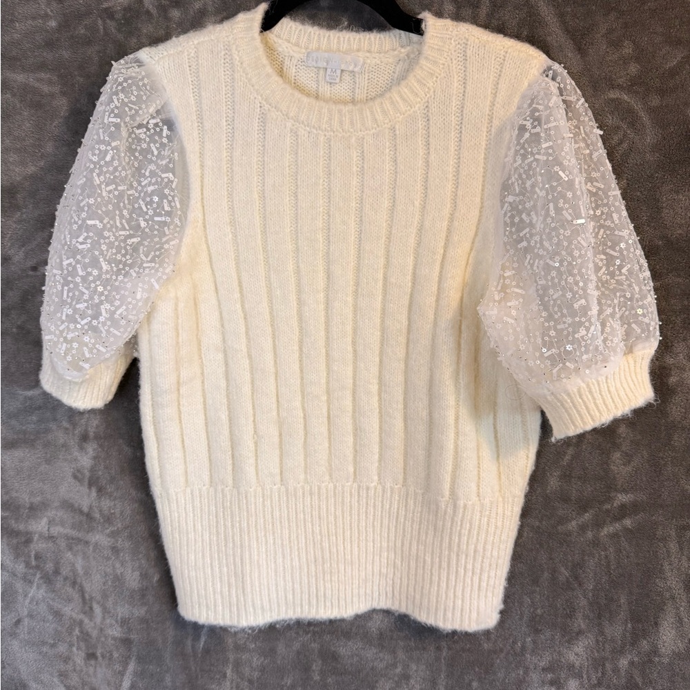 Design History Cream Cable Knit Sweater